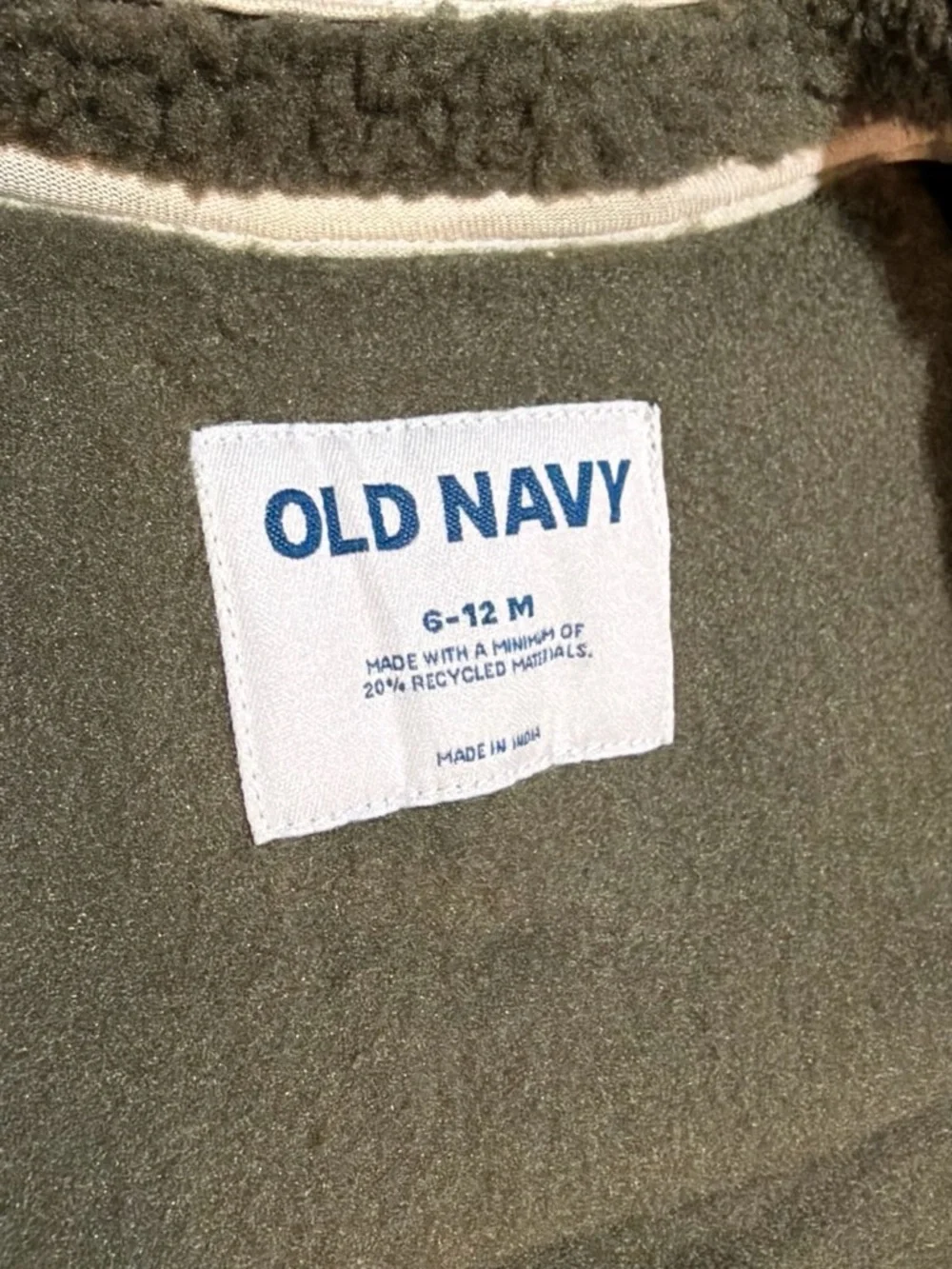 Old Navy Olive Green Sherpa Jacket